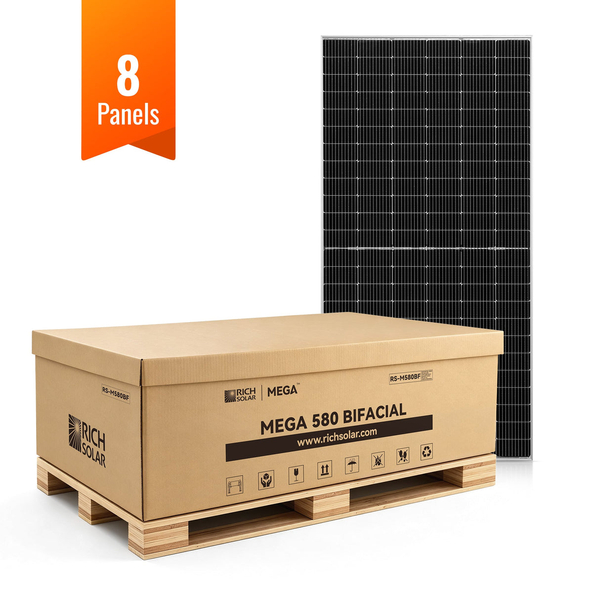 MEGA 580 Bifacial 580W 24V solar panel