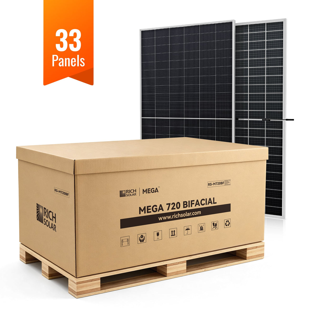 MEGA 720 Bifacial 720W 24V solar panel