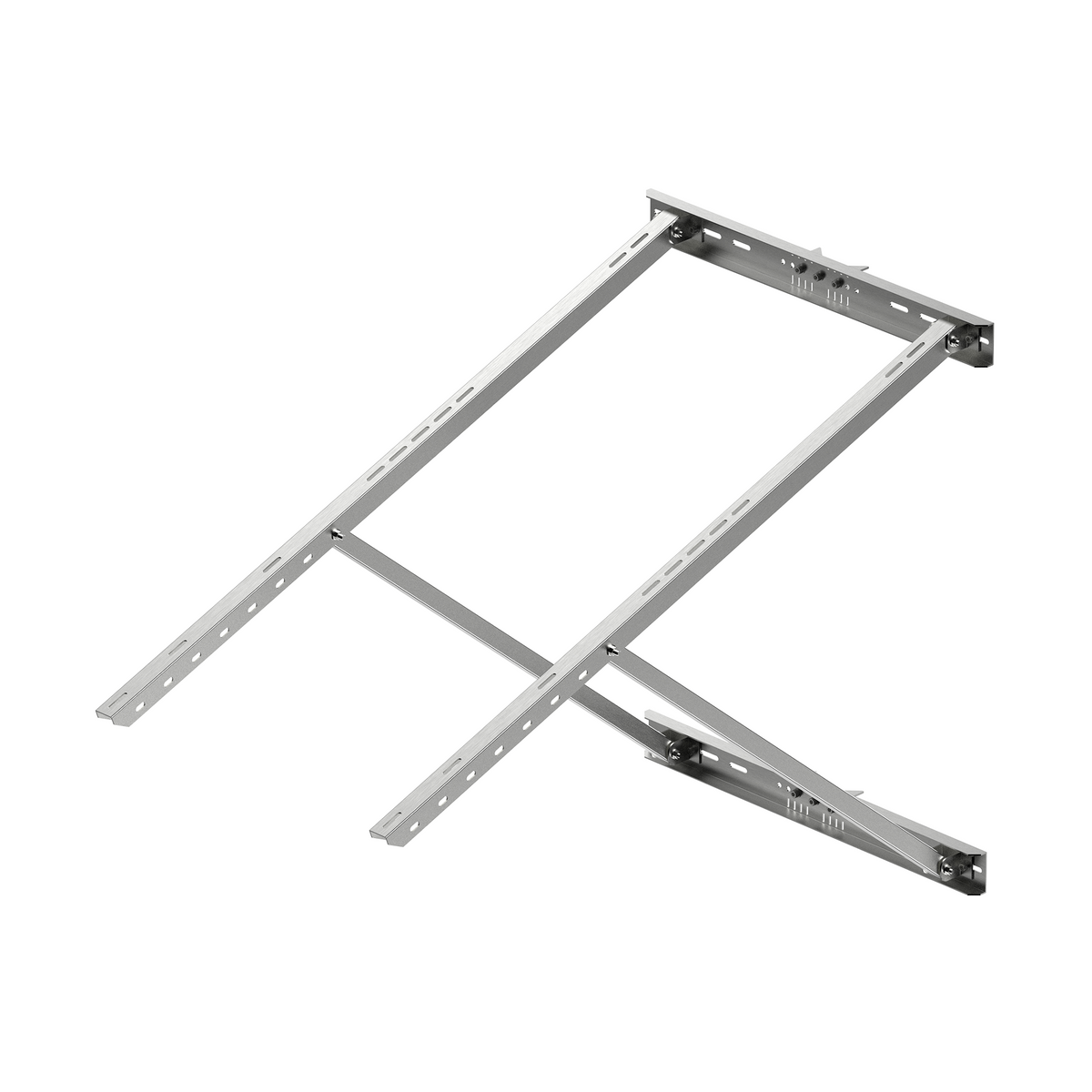 Adjustable Solar Pole Mount Kit – 2 Panels, 25–90° Tilt