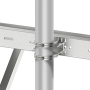 Adjustable Solar Pole Mount Kit – 2 Panels, 25–90° Tilt
