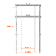 Adjustable Solar Pole Mount Kit – 2 Panels, 25–90° Tilt