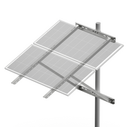 Adjustable Solar Pole Mount Kit – 2 Panels, 25–90° Tilt