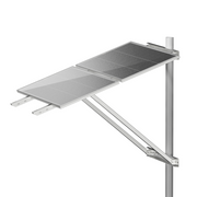 Adjustable Solar Pole Mount Kit – 2 Panels, 25–90° Tilt