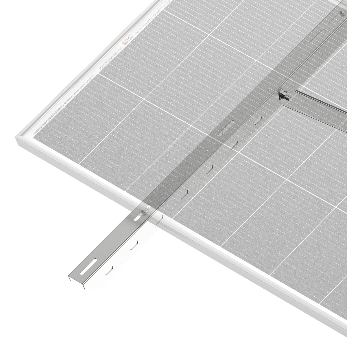 Adjustable Solar Pole Mount Kit – 2 Panels, 25–90° Tilt