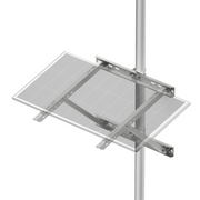 Adjustable Solar Pole Mount Kit – 1 Panel, 25–90° Tilt