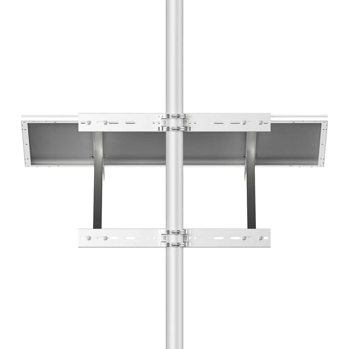 Adjustable Solar Pole Mount Kit – 1 Panel, 25–90° Tilt