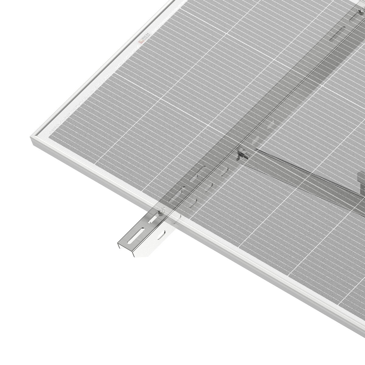 Adjustable Solar Pole Mount Kit – 1 Panel, 25–90° Tilt