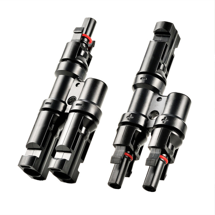 Y Branch 2-to-1 Solar Panel Parallel Connectors | Weatherproof PV Parallel Solar Connectors | Plug and Play