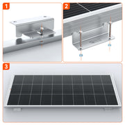MEGA 200 – 200W 12V Solar Panel with 2 Z-Brackets