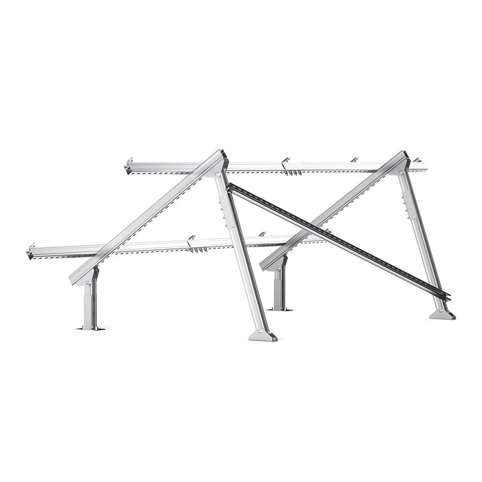 Adjustable Solar Ground Mount for 1–4 Panels (100W–150W)
