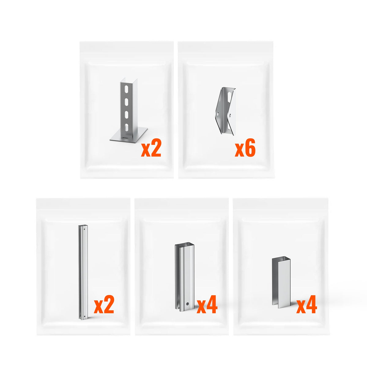 Adjustable Solar Ground Mount for 1–4 Panels (100W–150W)