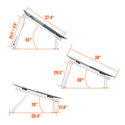 Adjustable Solar Ground Mount for 1–4 Panels (100W–150W)