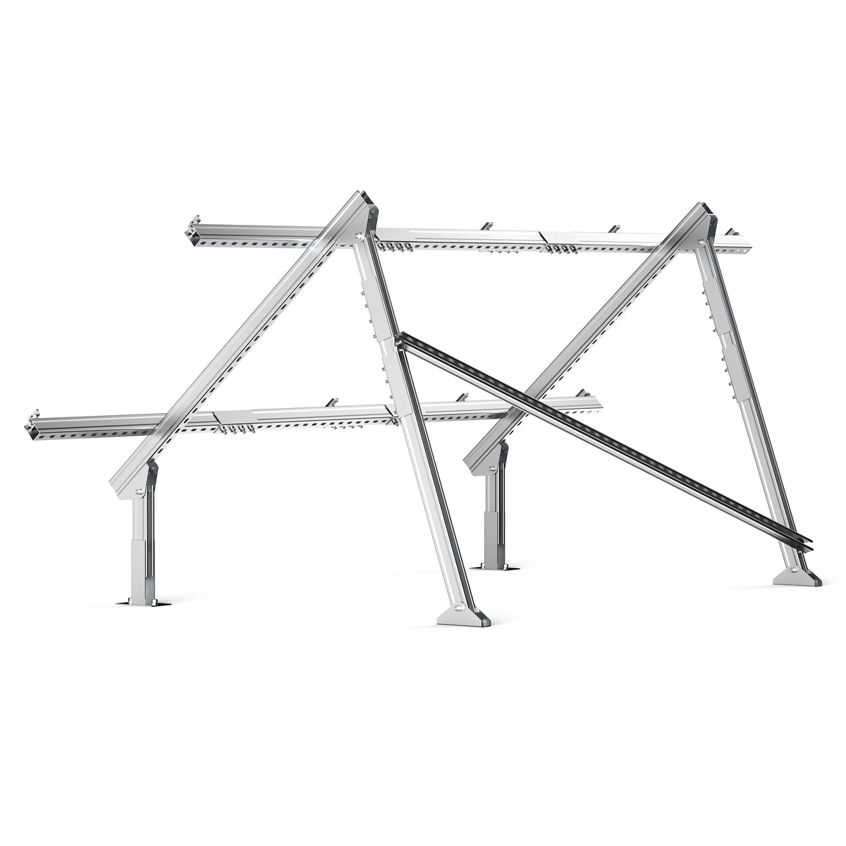 Adjustable Solar Ground Mount for 1–4 Panels (200W–250W)
