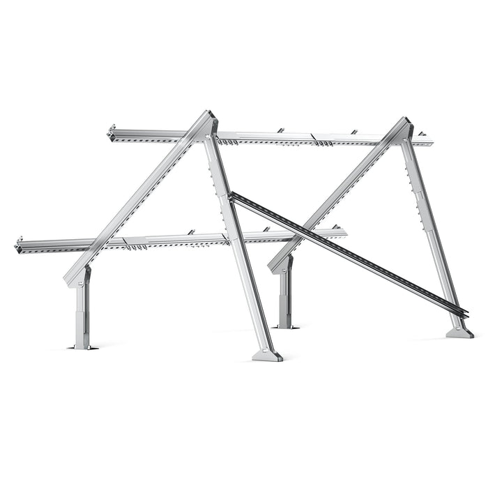 Adjustable Solar Ground Mount for 1–4 Panels (200W–250W)