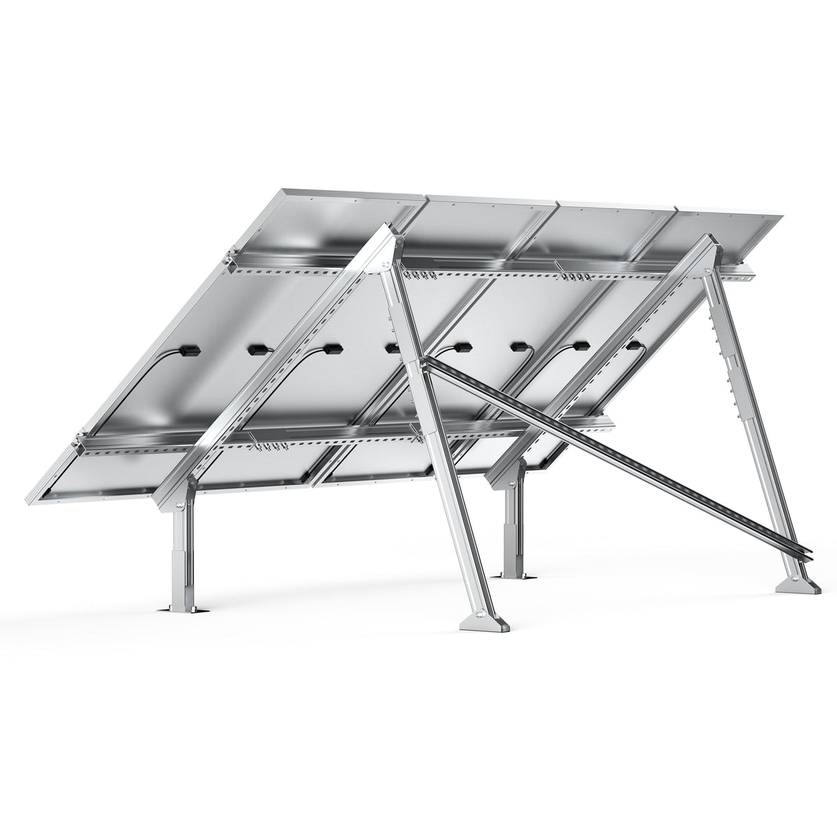 Adjustable Solar Ground Mount for 1–4 Panels (200W–250W)