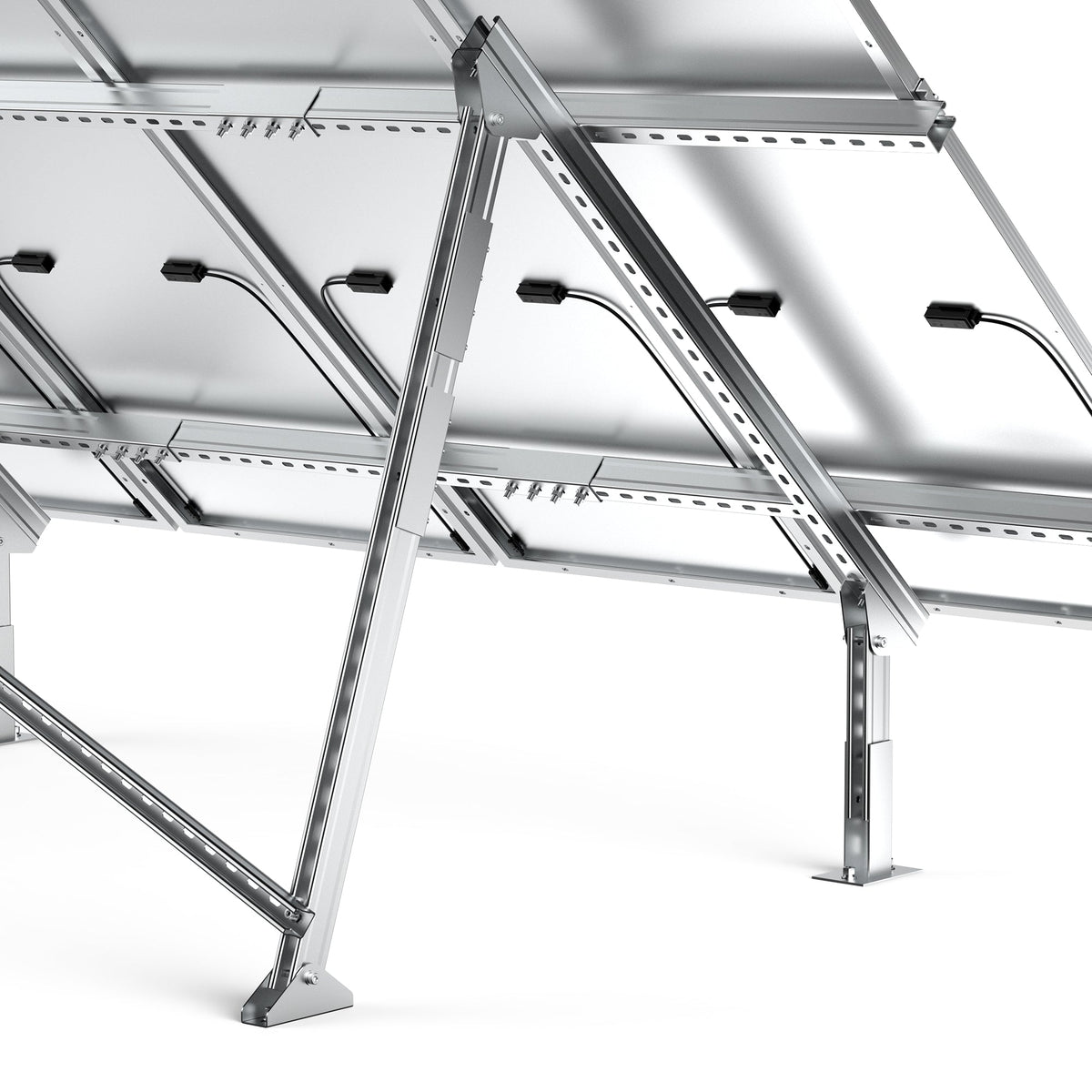 Adjustable Solar Ground Mount for 1–4 Panels (200W–250W)
