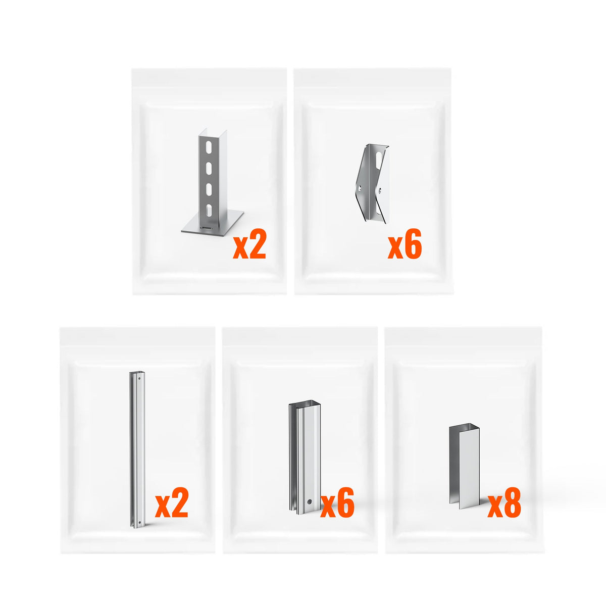 Adjustable Solar Ground Mount for 1–4 Panels (200W–250W)