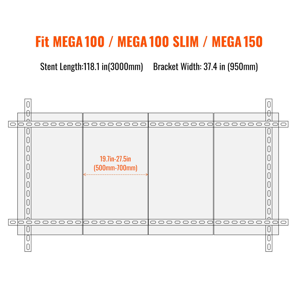 Adjustable Solar Ground Mount for 1–4 Panels (100W–150W)