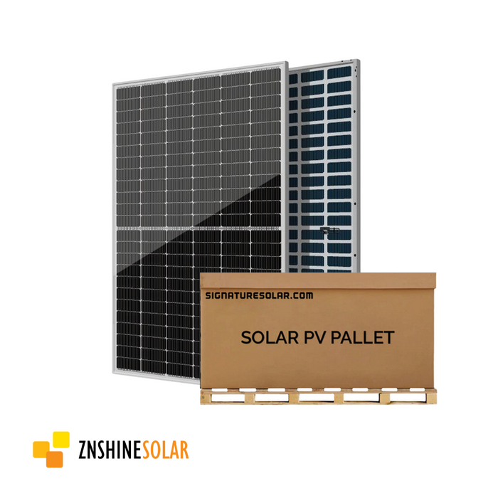 Pallet of ZNShine 550W Bifacial Solar Panels | 36 Panels